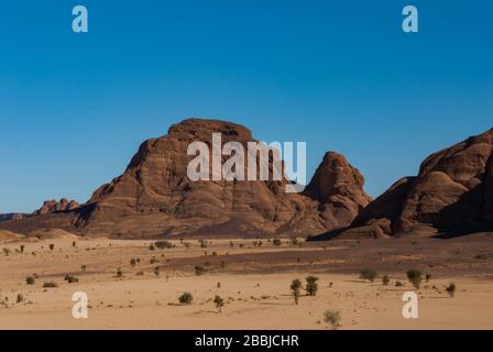 Natürliche Felsformationen, Tschad, Afrika Stockfoto