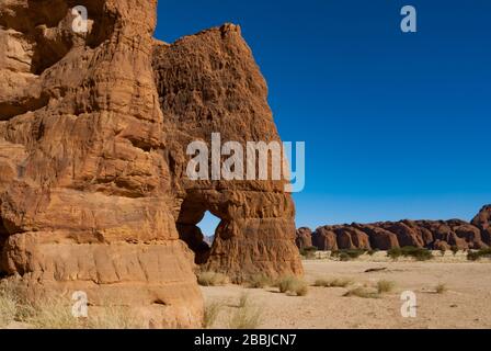 Natürliche Felsformationen, Tschad, Afrika Stockfoto