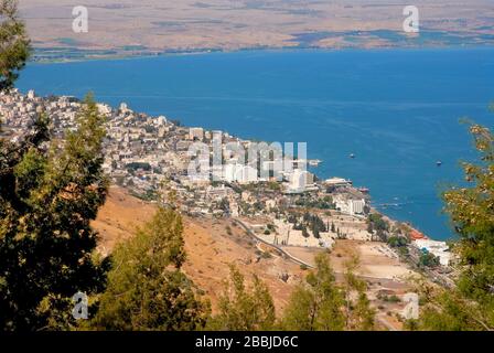 Tiberias am See Genezareth Stockfoto