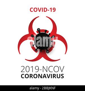 Einfache Abbildungen Infografik Coronavirus COVID-19. Pathogen Respiratory Virus Wuhan Aus China. Gefährlicher Virus, Vektordarstellung. Stock Vektor