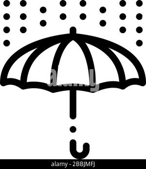 Abbildung der Vektorkontur des Regenschirm-Symbols Stock Vektor