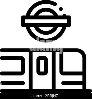 Symbol für geschlossene U-Bahn-Türen - Vektordarstellung Stock Vektor