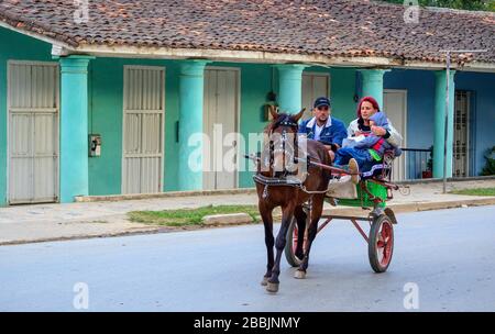 Pferdewagen, Vinales, Provinz Pinar del Rio, Kuba Stockfoto