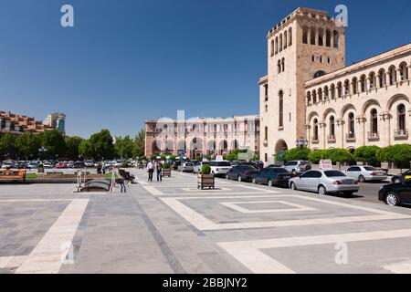 Republic Square, ist der zentrale Stadtplatz, Jerewan, Armenien, Kaukasus, Asien Stockfoto