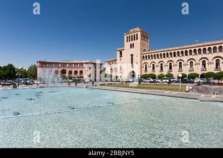 Republic Square, ist der zentrale Stadtplatz, Jerewan, Armenien, Kaukasus, Asien Stockfoto