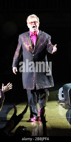 Elton John, Madison Square Garden NY 12/4/13 Foto Michael Brito Stockfoto