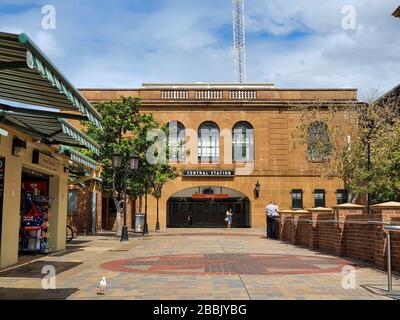 Der zentrale Bahnhof in Sydney ist ruhig und leer mit Menschen während der oviden 19-Sperre, bleiben Menschen zu Hause. Australien: 28-03-2020 Stockfoto