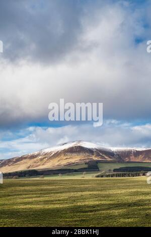 Tinto Hill im Spätwinter. South Lanarkshire, Scottish Borders, Schottland. Stockfoto