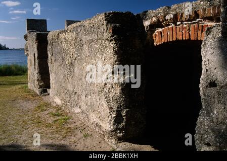 Magazine Ruin, Fort Frederica National Monument, Georgia Stockfoto