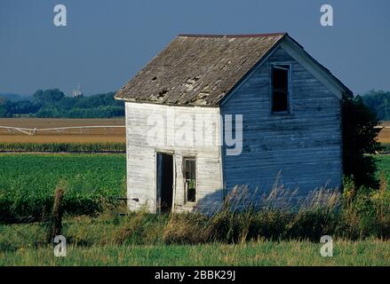 Farmgebäude, Broken Kettle Grasland Preserve, Loess Hills Scenic Byway, Iowa Stockfoto