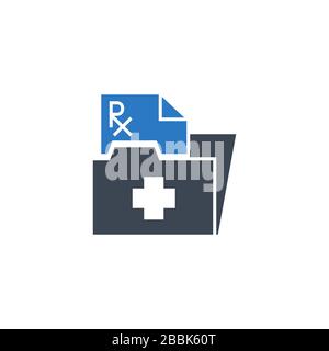 Symbol für verschreibungspflichtige Vektorgyphe. Stock Vektor