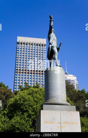 Kapitän-Cook-Statue im Hyde Park, Central Business District, Sydney, New South Wales, Australien Stockfoto