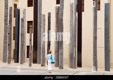 "Rand der Bäume" von Janet Laurence, Museum of Sydney, Central Business District, Sydney, New South Wales, Australien Stockfoto