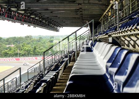 Marineblaues Amphitheater in der Rennarena Stockfoto