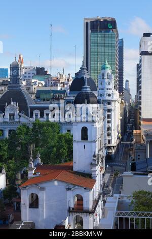 Blick auf das Cabildo, das Nationale historische Museum, das ehemalige Rathaus, ein Regierungssitz während der Kolonialzeit, Buenos Aires, Argentinien Stockfoto