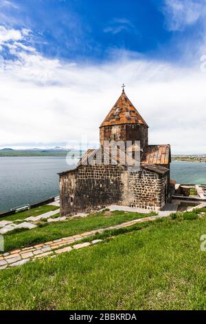 Sevanawank Kloster am Sewansee, armenischer Minastikkomplex, Gegharkunik Provinz, Armenien, Kaukasus, Asien Stockfoto