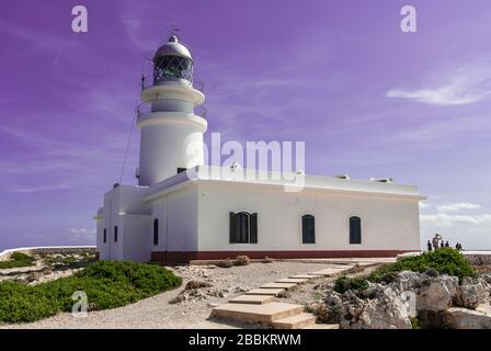 MENORCA-SEPTEMBER 22: Leuchtturm Cap de Cavalleria, Insel Menorca, September 2018. Stockfoto