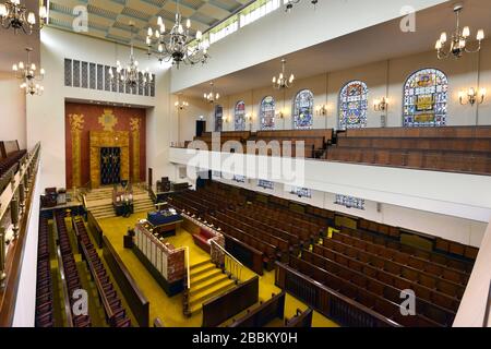 Central United Synagogengemeinde, Hallam Street, London. Stockfoto