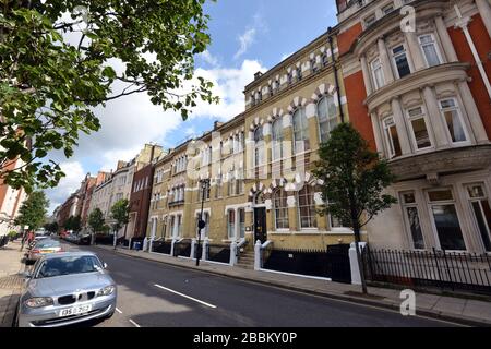 Central United Synagogengemeinde, Hallam Street, London. Stockfoto