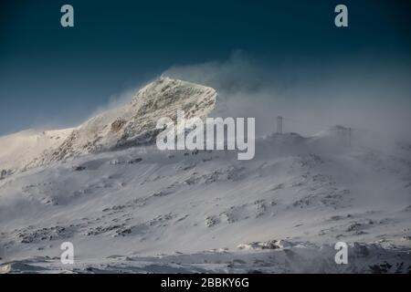 Winterlandschaft in Havøysund, Norwegen. Stockfoto