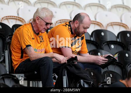 Eine allgemeine Ansicht der Fans von Hull City vor dem Spiel Stockfoto