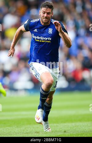 Lukas Jutkiewicz von Birmingham während der Sky Bet Championship im St Andrew's Billion Trophy-Stadion Stockfoto