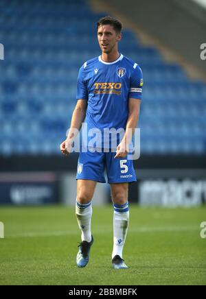 Luke Prosser von Colchester United beim Europa League Qualifikationsspiel bei Belle Vue, Rhyl. DRÜCKEN SIE AUF "ASSOCIATION Photo". Bilddatum: Donnerstag, 25. Juli 2019. Sehen Sie sich PA Story SOCCER Connahs an. Der Fotowredit sollte lauten: Peter Byrne/PA Wire Stockfoto