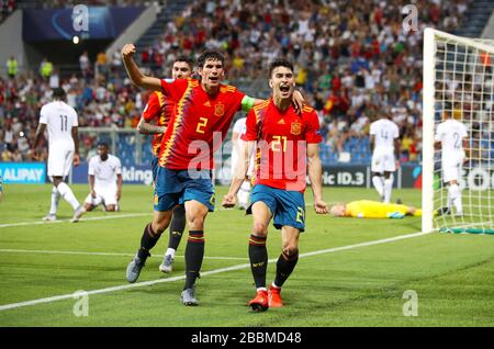 Der spanische U21er Marc Roca feiert sein erstes Tor der Partie Stockfoto