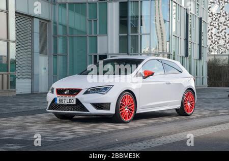 2015 SEAT Leon Cupra-Ultimate, spanische Heißluke Stockfoto