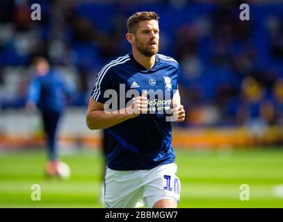 Lukas Jutkiewicz von Birmingham während der Sky Bet Championship im St Andrew's Billion Trophy-Stadion Stockfoto