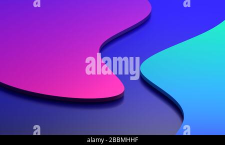 Abstraktes 3D-Rendering, Hintergrunddesign, moderne Illustration Stockfoto