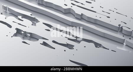 Abstraktes 3D-Rendering, Hintergrunddesign, moderne Illustration Stockfoto
