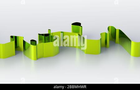 Abstraktes 3D-Rendering, Hintergrunddesign, moderne Illustration Stockfoto
