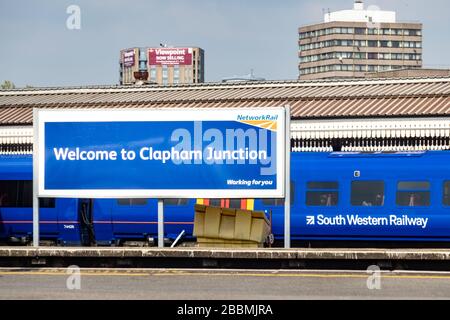 Der Bahnhof Clapham Junction, ein maor Transort Hub in Battersea im Südwesten Londons - Großbritannien Stockfoto