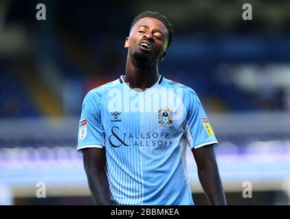 Der Jordy Hiwula von Coventry City reagiert Stockfoto