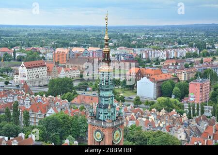 Blick auf die Danziger Stadt in Polen Stockfoto