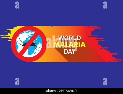 World Malaria Day Konzept Illustration Poster Design Stock Vektor