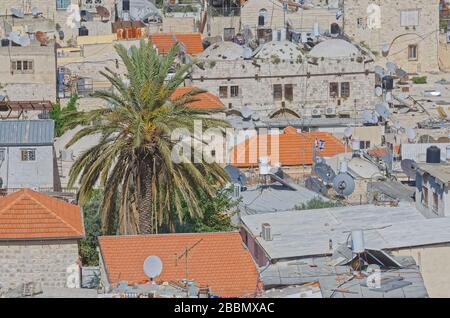 Dächer der Altstadt von Jerusalem Stockfoto