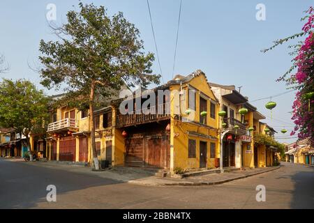 Leere Straßen von Hoi an Stockfoto