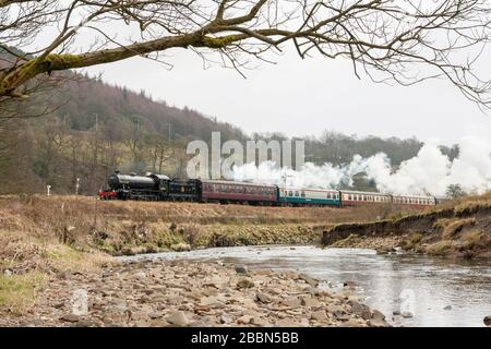 61994 der große Marquess auf einer Dampfstraßenbahn der East Lancs Railway Stockfoto