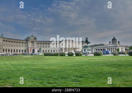 WIEN, ÖSTERREICH - 3. MAI 2016: Nationalbibliothek in Wien, Hofburg Österreich. Stockfoto