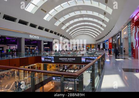 Das Einkaufszentrum Dubai Mall. Stockfoto