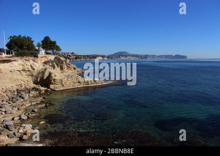 Calp Town in Spanien Stockfoto