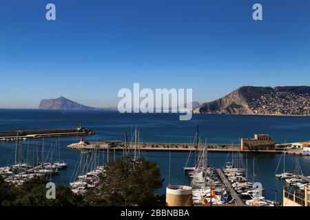 Calp Town in Spanien Stockfoto