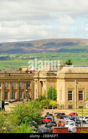 Burnley zentrale Bibliothek geöffnet von den Grafen von Elgin und Kingardine im Jahre 1930 zu einem Preis von £ 37.000 die Hälfte davon kam aus dem Carnegie Trust Stockfoto