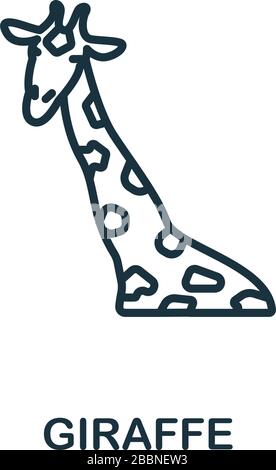 Giraffen-Ikone aus Wildtier-Sammlung. Einfaches Giraffen-Symbol für Vorlagen, Webdesign und Infografiken Stock Vektor