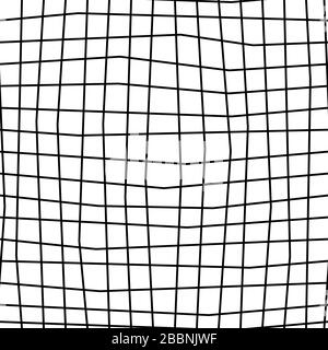 Abstraktes, quadratisch, modernes, nahtloses Muster. Monochrome Wellenlinien. Modedesign für Stoff, Tapete, Verpackungspapier, Textilblätter und Kissen. Stock Vektor