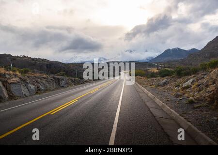 Carretera Austral, die wichtigste Autobahn auf der patagonie Stockfoto