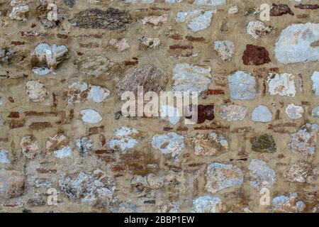Alte Verwitterte Steinwand Textur Stockfoto