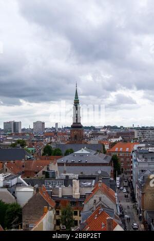 Turm der Peterskirche in Kopenhagen, Dänemark, Europa Stockfoto